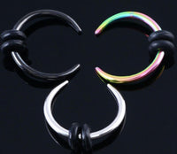 Load image into Gallery viewer, Piercing Edelstahl Horseshoe Gummiringe silber Nase Ohr
