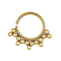 Cargar imagen en el visor de la galería, Nasenringe Dreiecke Punkte Messing Tribal antik goldfarben nickelfrei Septum Piercing Nase exotisch Brass
