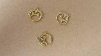Cargar imagen en el visor de la galería, Septum Piercing Nasenringe Punkte Sichel Spitzen Messing Tribal goldfarben nickelfrei antik Ohrring
