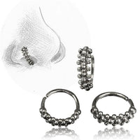 Load image into Gallery viewer, Nostril Piercing Nasenringe Silber Nasenring Kugeldesign 1 cm/0,8 mm
