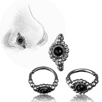 Load image into Gallery viewer, Nostril Piercing Nasenringe Silber Nasenring Kugeldesign 1 cm/0,8 mm
