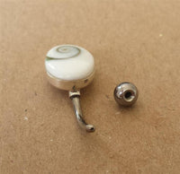 Load image into Gallery viewer, Shivaauge Piercing oval 10x14mm Bauchnabel Bananen-Piercing aus 925er Sterlingsilber
