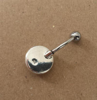 Load image into Gallery viewer, Shivaauge Piercing rund 12mm Bauchnabel Bananen-Piercing Sterlingsilber 925 Shiva Auge
