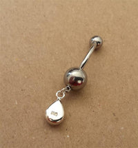 Load image into Gallery viewer, Shivaauge Piercing Tropfen Anhänger Bananen-Piercing 925er Sterling Silber Shiva Auge Bauchnabel
