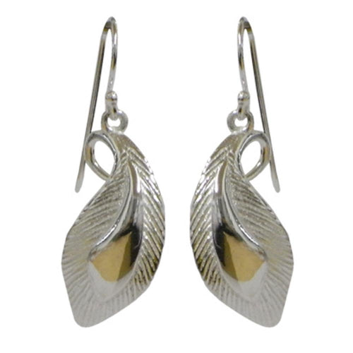 Silberohrringe 925er Silber Ohrringe Ohrhänger Damen Schmuck Feder