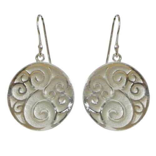 Silberohrringe 925er Silber Ohrringe Ohrhänger Damen Schmuck Muster Rund