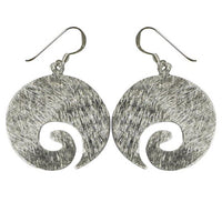Load image into Gallery viewer, Silberohrringe 925er Silber Ohrringe Ohrhänger Damen Schmuck Spirale gebürstet
