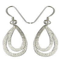 Cargar imagen en el visor de la galería, Silberohrringe 925er Silber Ohrringe Ohrhänger Damen Schmuck Tropfen ineinander
