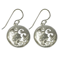 Load image into Gallery viewer, Silberohrringe 925er Silber Ohrringe Ohrhänger Schmuck Rund Ornamente Lochmuster
