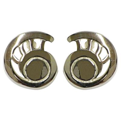 Silberohrstecker 925er Sterling Silber Ohrstecker Damen Schmuck Ohrringe Schnecke Lochmuster