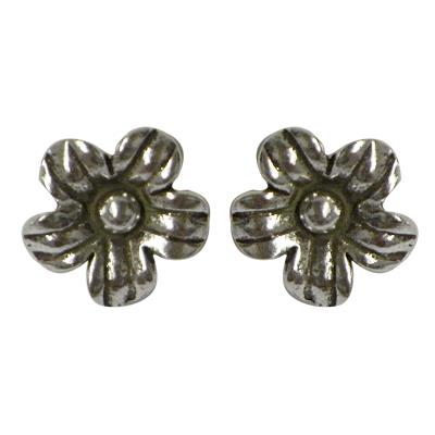 Silberohrstecker 925er Sterling Silber Ohrstecker Damen Schmuck Ohrringe Blume Dunkel Oxidiert