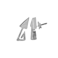 Load image into Gallery viewer, Silberohrstecker 925er Sterling Silber Ohrstecker Damen Schmuck Ohrringe Spiralig Pfeil
