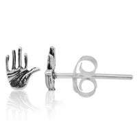 Load image into Gallery viewer, Silberohrstecker Ohrstecker 925er Sterling Silber Unisex Schmuck Ohrringe Hand Stopp
