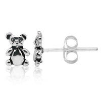 Load image into Gallery viewer, Silberohrstecker Ohrstecker 925er Sterling Silber Unisex Schmuck Ohrringe Teddy
