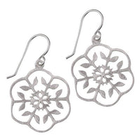 Load image into Gallery viewer, Ohrringe Schneeflocke Blume Silberohrringe 925er Sterling Silber Damen Ohrhänger Schmuck
