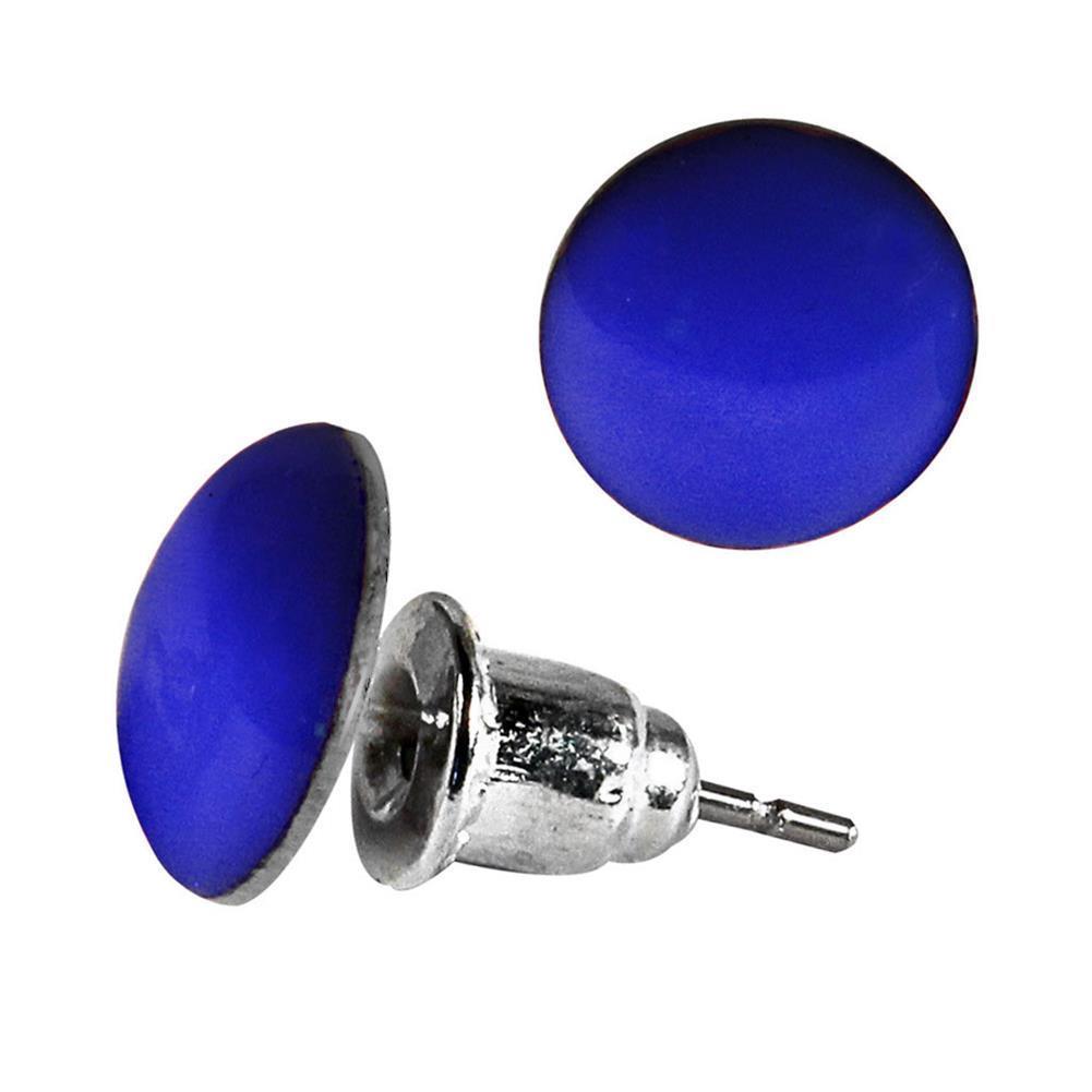 Ohrstecker bunt rund 8 mm gewölbt Stecker Acryl Unisex Ohrringe Edelstahl nickelfrei