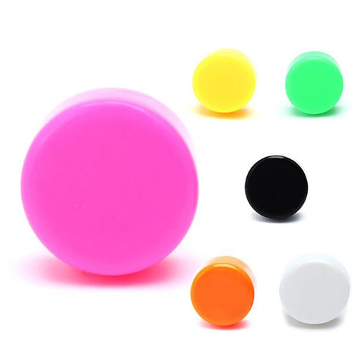 Ohrstecker Scheibe rund bunt 6 mm Acryl Unisex Ohrringe Edelstahl nickelfrei