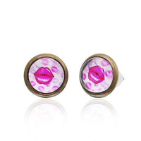 Cargar imagen en el visor de la galería, Brass Ohrstecker Stern Sterne bunt Unisex Ohrringe Edelstahl nickelfrei Kommunismus 12 mm
