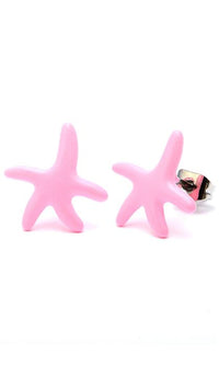 Load image into Gallery viewer, A pair of 12 mm unisex brass Ohrstecker earrings with a colorful star design, Edelstahl and nickelfrei, shown against a white background.
