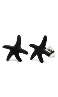 Load image into Gallery viewer, A pair of unisex star-shaped stud earrings (12 mm) in colorful design, made of nickelfrei brass with stainless steel posts, displayed against a white background.
