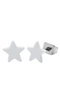 Load image into Gallery viewer, Brass Ohrstecker Stern Sterne bunt Unisex Ohrringe Edelstahl nickelfrei Kommunismus 12 mm
