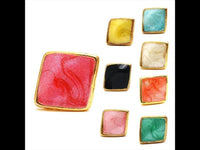 Load image into Gallery viewer, Brass Ohrstecker Stern Sterne bunt Unisex Ohrringe Edelstahl nickelfrei Kommunismus 12 mm
