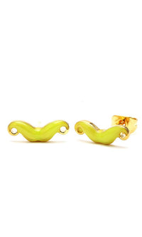 Load image into Gallery viewer, Brass Ohrstecker Stern Sterne bunt Unisex Ohrringe Edelstahl nickelfrei Kommunismus 12 mm
