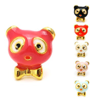 Cargar imagen en el visor de la galería, Brass Ohrstecker Stern Sterne bunt Unisex Ohrringe Edelstahl nickelfrei Kommunismus 12 mm
