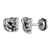 Load image into Gallery viewer, Fake Piercing Finger Hand Edelstahl Schraubverschluss silber Farben
