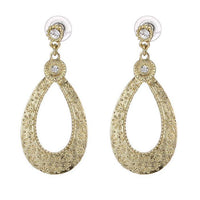 Load image into Gallery viewer, Brass Ohrstecker antik golden Steine weiß rund Tropfen groß Blumen
