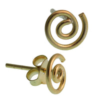 Load image into Gallery viewer, Ohrstecker vergoldet Spirale 925er Sterling Silber Silberohrstecker gold Ohrringe 7 mm
