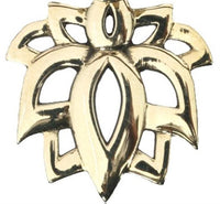 Load image into Gallery viewer, Messing Ohrstecker antik gold Ear Jacket Lotus Türkis Onyx rund Doppelohrstecker
