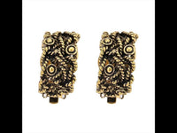 Cargar imagen en el visor de la galería, Brass Ohrringe antik golden oxidiert Ring Geflochten Kreise klippverschluss
