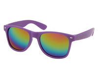 Load image into Gallery viewer, Sonnenbrille Unisex Nerd Regenbogen verspiegelt 400 UV  bunt

