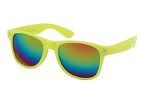 Load image into Gallery viewer, Sonnenbrille Unisex Nerd Regenbogen verspiegelt 400 UV  bunt
