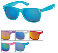 Load image into Gallery viewer, Sonnenbrille  Nerd 400 UV verspiegelt buntes Gestell Ziermandel
