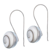 Load image into Gallery viewer, Shivaauge Halbkugel 8 mm Ohrringe rund 925er Sterling Silber Silberohrringe Shiva Auge
