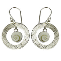 Cargar imagen en el visor de la galería, Shivaauge Silberohrringe Ring Ohrringe Ohrhänger 925er Sterling Silber Shiva Auge Eye Damen Schmuck
