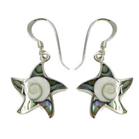 Load image into Gallery viewer, Shivaauge Abalone Silberohrringe Seestern Ohrringe 925er Silber Shiva Auge Eye Damen Schmuck
