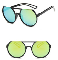 Cargar imagen en el visor de la galería, Sonnenbrille Flat-Top Round Glasses Retro oben frameless 400UV verspiegelt
