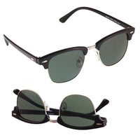 Cargar imagen en el visor de la galería, Sonnenbrille 400UV Metallsteg Trapez Gläser Ziermandel
