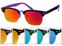 Load image into Gallery viewer, Sonnenbrille Retro bunt schwarz neon 400UV Metall Mandelverzierung
