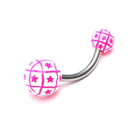 Load image into Gallery viewer, Bauchnabelpiercing Bänder Sterne Bioflex 2 Kugeln Bananenpiercing Edelstahl nickelfrei
