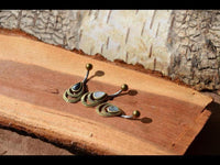 Load image into Gallery viewer, Bauchnabelpiercing Edelstahl Brass Doppelträne Inlay
