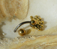 Cargar imagen en el visor de la galería, Bauchnabel Piercing Brass Edelstahl Auge Stein Kristall
