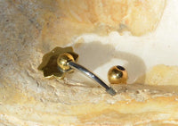 Load image into Gallery viewer, Bauchnabel Piercing Brass Edelstahl Sternblume Stein
