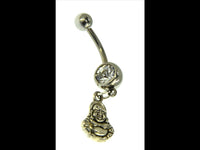 Load image into Gallery viewer, Bauchnabel Piercing Edelstahl Zirkonia silber Anhänger
