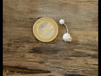 Load image into Gallery viewer, Bauchnabel Piercing Edelstahl Knochen Skull
