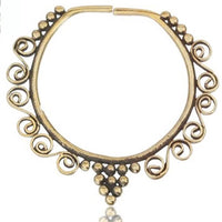 Load image into Gallery viewer, Charm Piercing Anhänger Ohrringe für Flesh Tunnels gold antik Messing Ohrhänger
