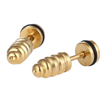 Load image into Gallery viewer, Fake Piercing Expander goldfarben Dübel Schaubverschluss Edelstahl
